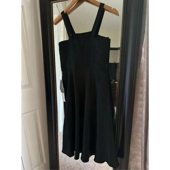 Ann Taylor Fit and Flare Black Formal Dress Size 4 - Picture 2 of 6